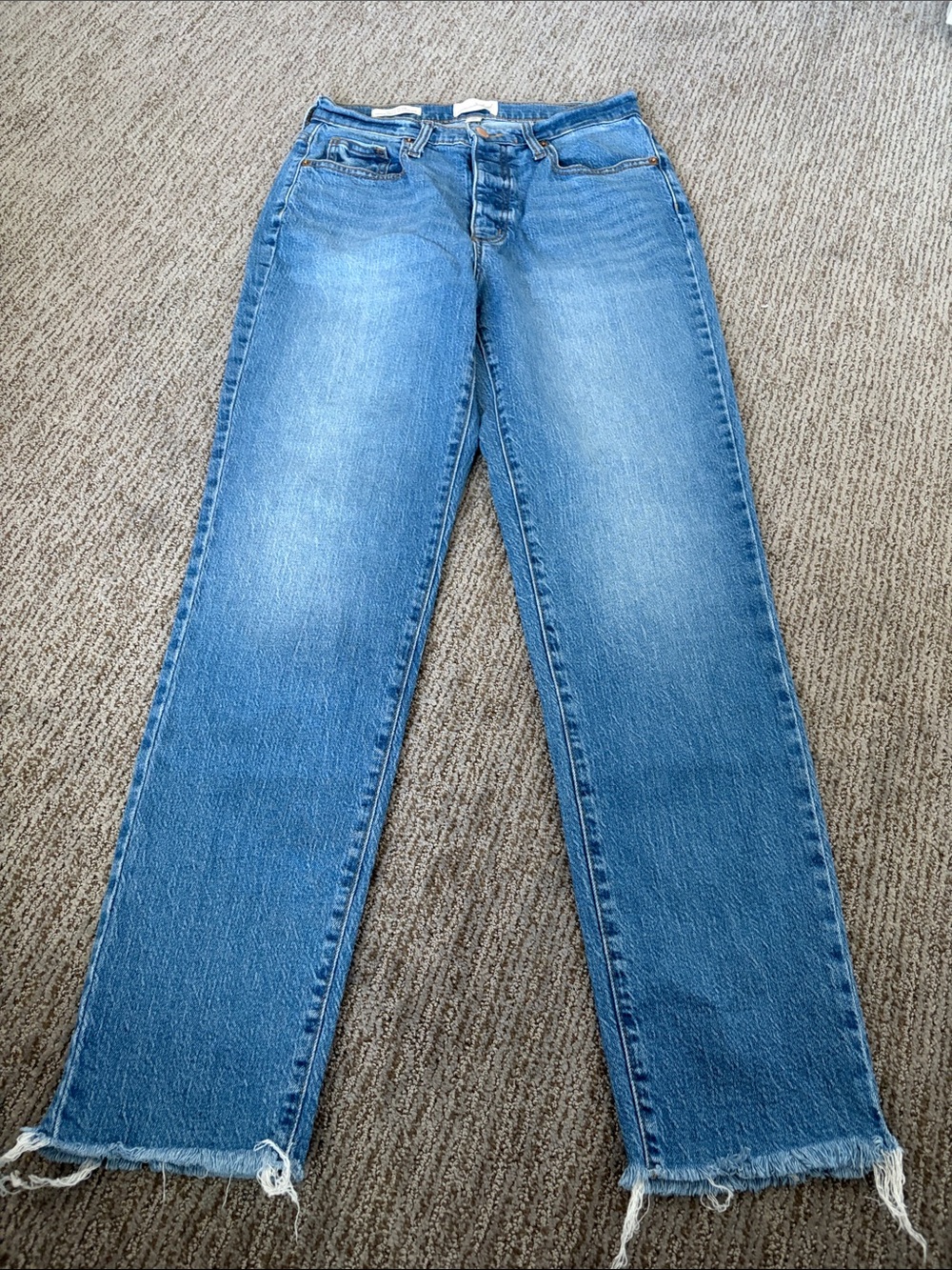 Classic Straight-Leg Blue Jeans